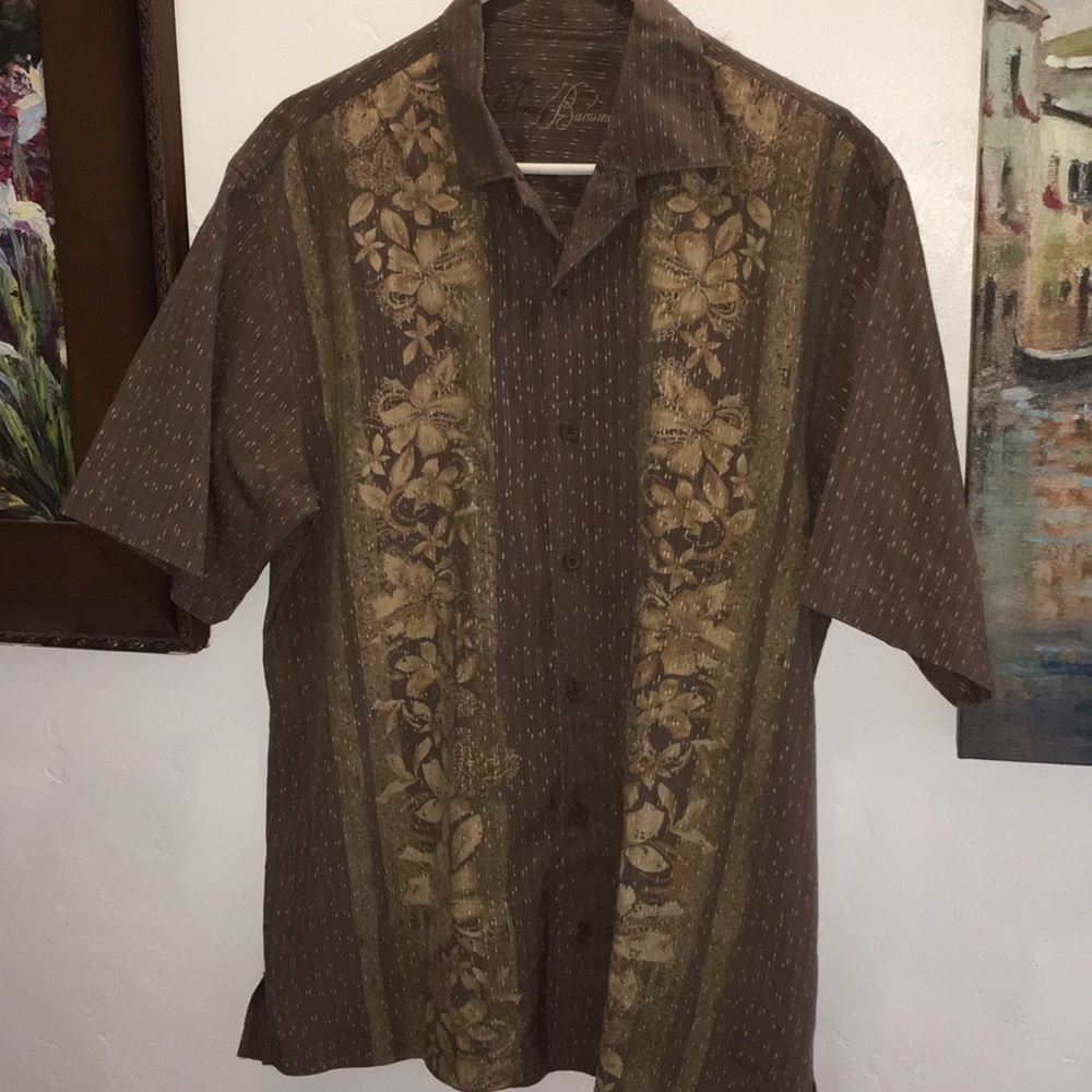 New Tommy Bahama hibiscus Hawaiian shirt L
